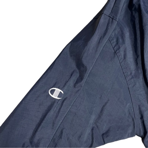 Vintage Men’s Champion Windbreaker Pullover-Navy - Picture 8 of 10